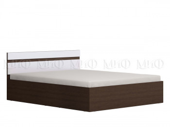 Ким кровать 1,6 (Венге/белый глянец) в Северном - severnoe.mebel54.com | фото