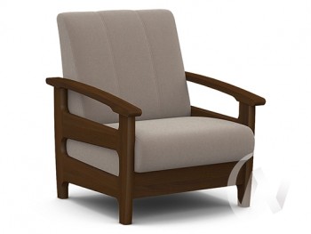Кресло для отдыха Омега (орех лак/CATANIA COCOA) в Северном - severnoe.mebel54.com | фото