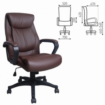 Кресло офисное BRABIX Enter EX-511 (коричневый) в Северном - severnoe.mebel54.com | фото