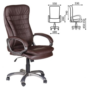 Кресло офисное BRABIX Omega EX-589 (коричневое) в Северном - severnoe.mebel54.com | фото