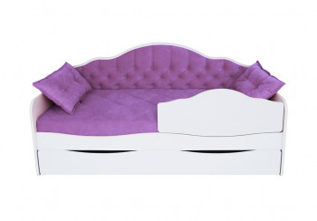 Кровать 180 серии Иллюзия Лайт 1 ящик 32 Фиолетовый (подушки) в Северном - severnoe.mebel54.com | фото