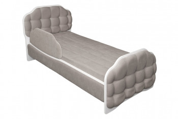 Кровать 190 Атлет Lux 96 Серый (мягкий бортик) в Северном - severnoe.mebel54.com | фото