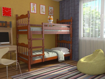 Кровать двухъярусная Соня из массива сосны 800*1890 Сосна в Северном - severnoe.mebel54.com | фото