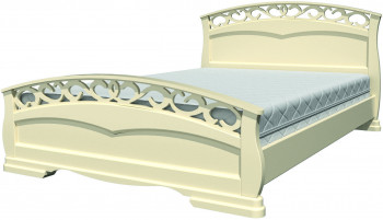 Кровать Грация-1 из массива сосны 1600*2000 Слоновая кость в Северном - severnoe.mebel54.com | фото