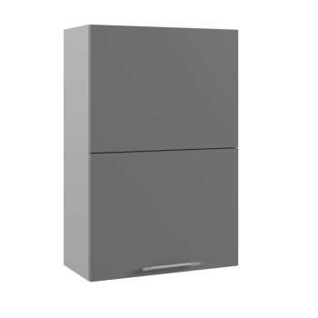 Ройс ПГПМ 600 Шкаф верхний Blum Aventos HF (Графит софт/корпус Серый) в Северном - severnoe.mebel54.com | фото
