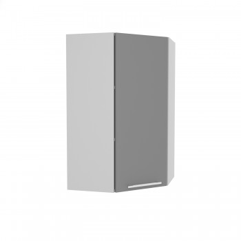 Ройс ВПУ 550 Шкаф верхний угловой высокий (Графит софт/корпус Серый) в Северном - severnoe.mebel54.com | фото
