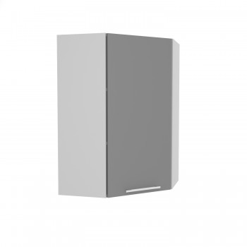 Ройс ВПУ 600 Шкаф верхний угловой высокий (Графит софт/корпус Серый) в Северном - severnoe.mebel54.com | фото