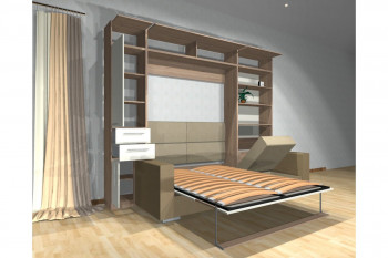 Шкаф-кровать с диваном Каролина в Северном - severnoe.mebel54.com | фото