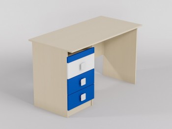 Стол (прямая столешница) Скай люкс (Синий/Белый/корпус Клен) в Северном - severnoe.mebel54.com | фото