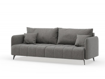Валериан диван трёхместный прямой Стальной, ткань RICO FLEX 9292 в Северном - severnoe.mebel54.com | фото